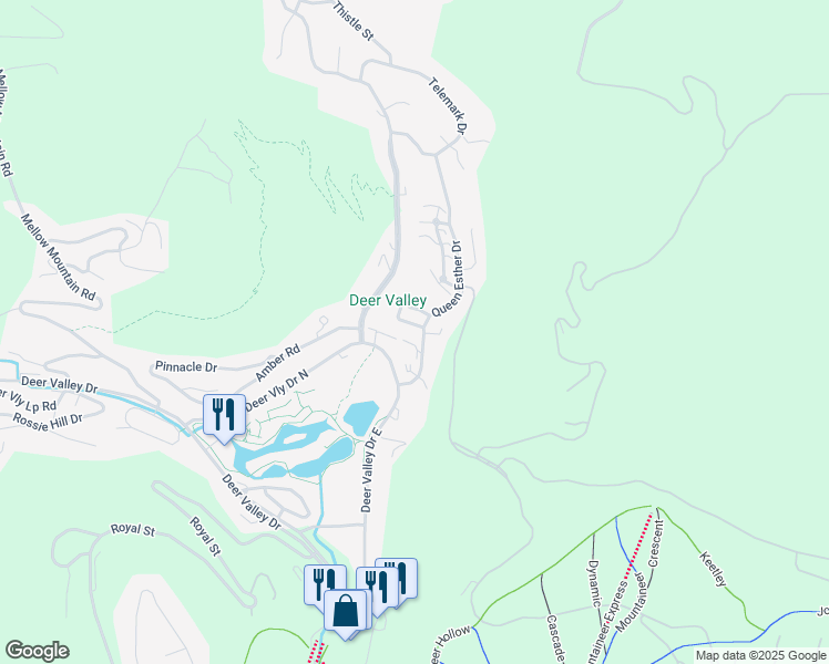 map of restaurants, bars, coffee shops, grocery stores, and more near 2364 Gilt Edge Circle in Park City