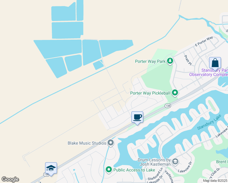 map of restaurants, bars, coffee shops, grocery stores, and more near 437 Lefty Lane in Lake Point