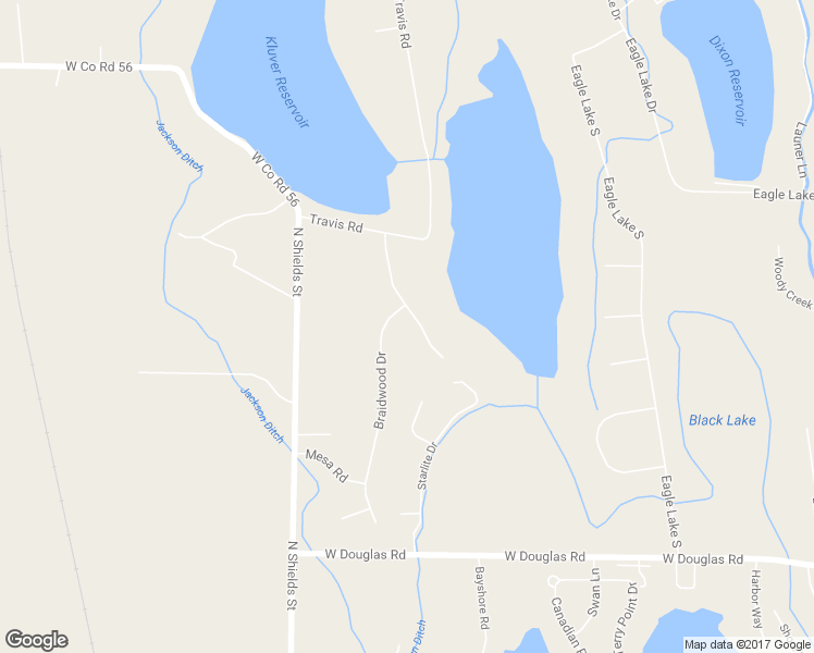 map of restaurants, bars, coffee shops, grocery stores, and more near 4169 Vista Lake Drive in Fort Collins