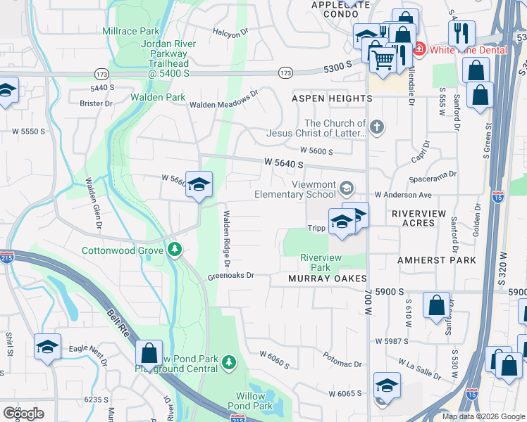map of restaurants, bars, coffee shops, grocery stores, and more near 907 Chesterbrook Cove in Murray