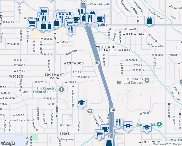 map of restaurants, bars, coffee shops, grocery stores, and more near 3764 Rivendell Road in Taylorsville