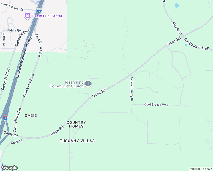 map of restaurants, bars, coffee shops, grocery stores, and more near 6298 Oasis Rd in Redding