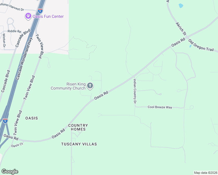 map of restaurants, bars, coffee shops, grocery stores, and more near 6298 Oasis Rd in Redding