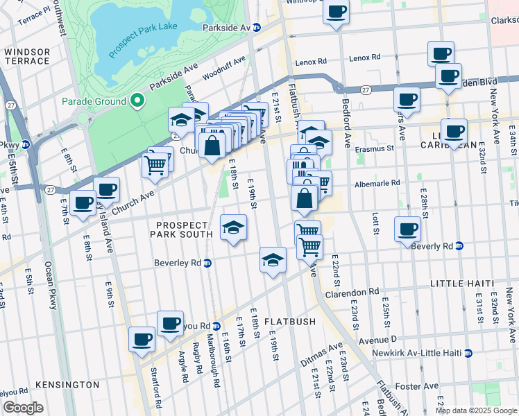 map of restaurants, bars, coffee shops, grocery stores, and more near in Brooklyn