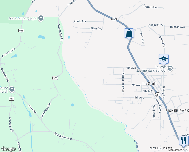 map of restaurants, bars, coffee shops, grocery stores, and more near 942 8th Avenue in East Liverpool