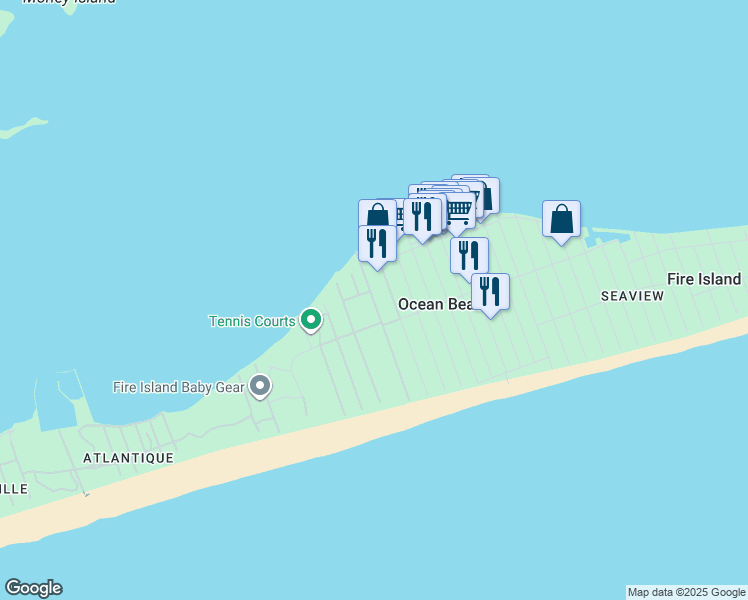 map of restaurants, bars, coffee shops, grocery stores, and more near 300 Wilmot Road in Ocean Beach