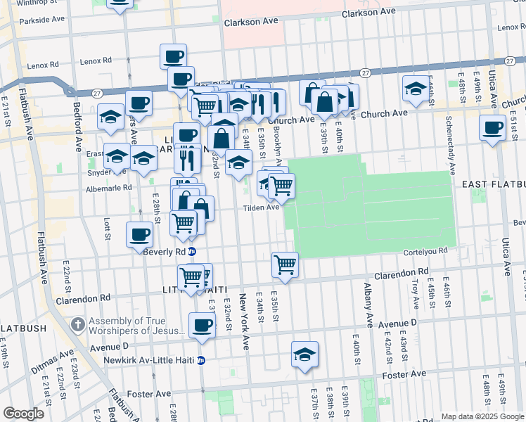 map of restaurants, bars, coffee shops, grocery stores, and more near in Brooklyn