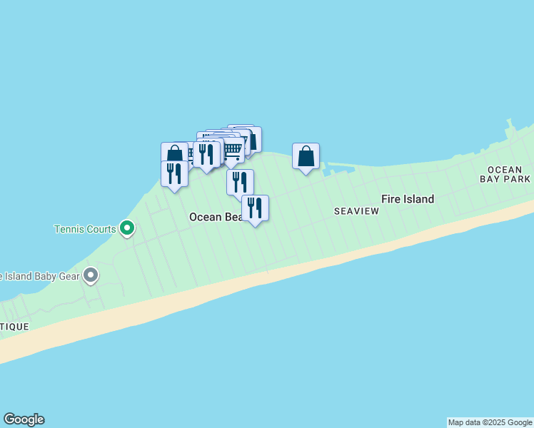 map of restaurants, bars, coffee shops, grocery stores, and more near 667 Ocean Breeze in Ocean Beach