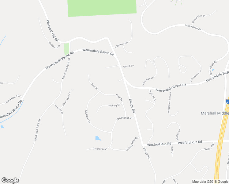 map of restaurants, bars, coffee shops, grocery stores, and more near 319 Frey Drive in Wexford