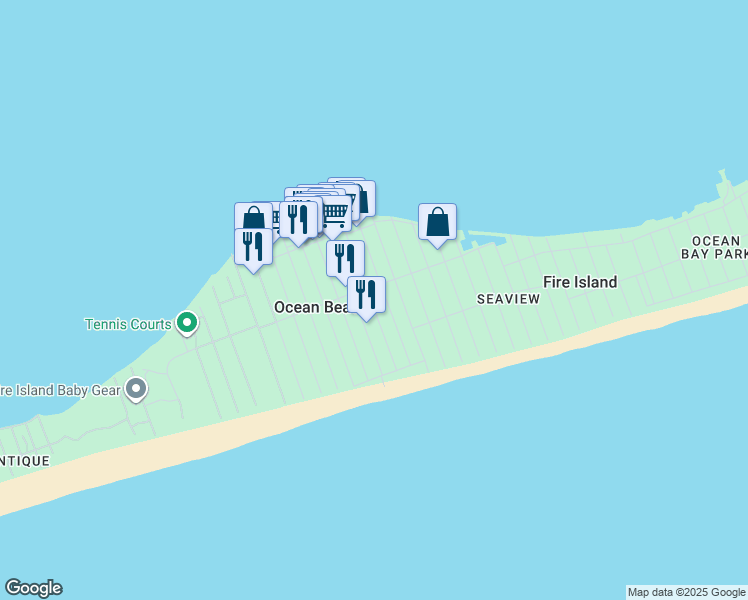 map of restaurants, bars, coffee shops, grocery stores, and more near 667 Ocean Breeze in Ocean Beach