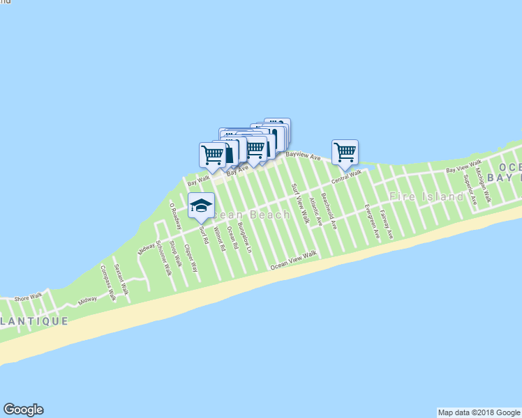 map of restaurants, bars, coffee shops, grocery stores, and more near 442 Dehnhoff Walk in Ocean Beach