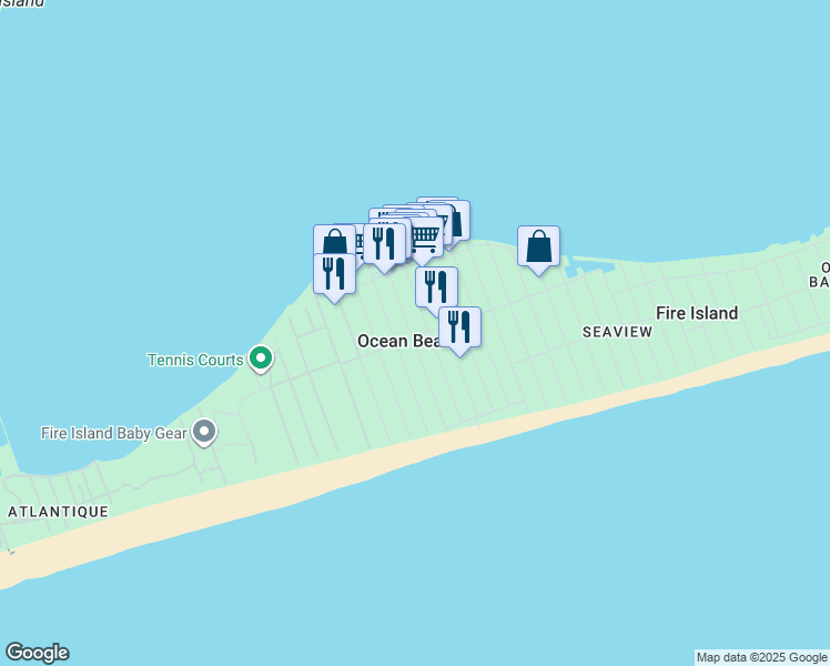 map of restaurants, bars, coffee shops, grocery stores, and more near in Ocean Beach