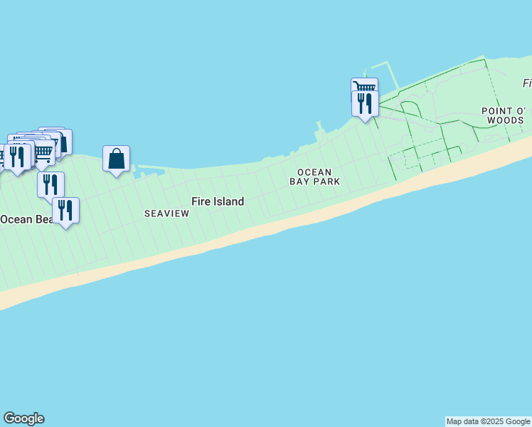 map of restaurants, bars, coffee shops, grocery stores, and more near 37 Superior Avenue in Ocean Beach