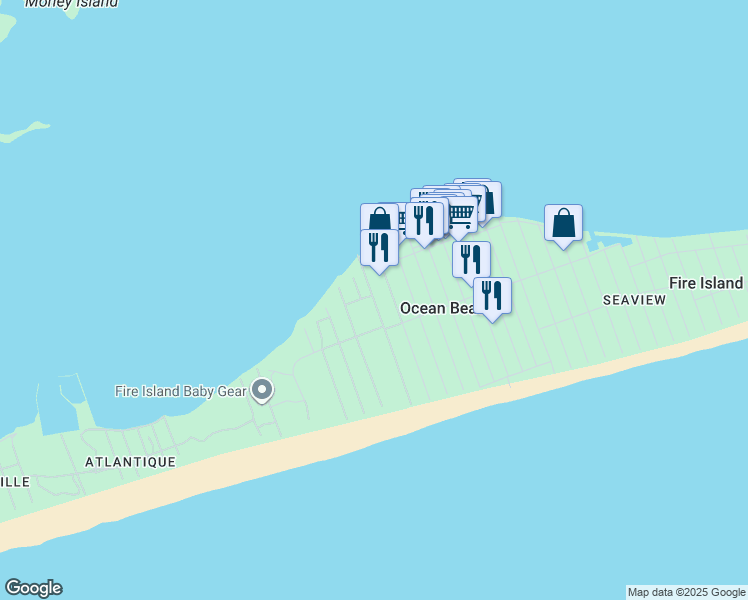 map of restaurants, bars, coffee shops, grocery stores, and more near 300 Wilmot Road in Ocean Beach