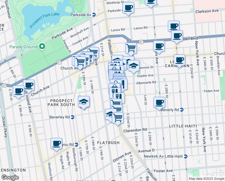 map of restaurants, bars, coffee shops, grocery stores, and more near in Brooklyn