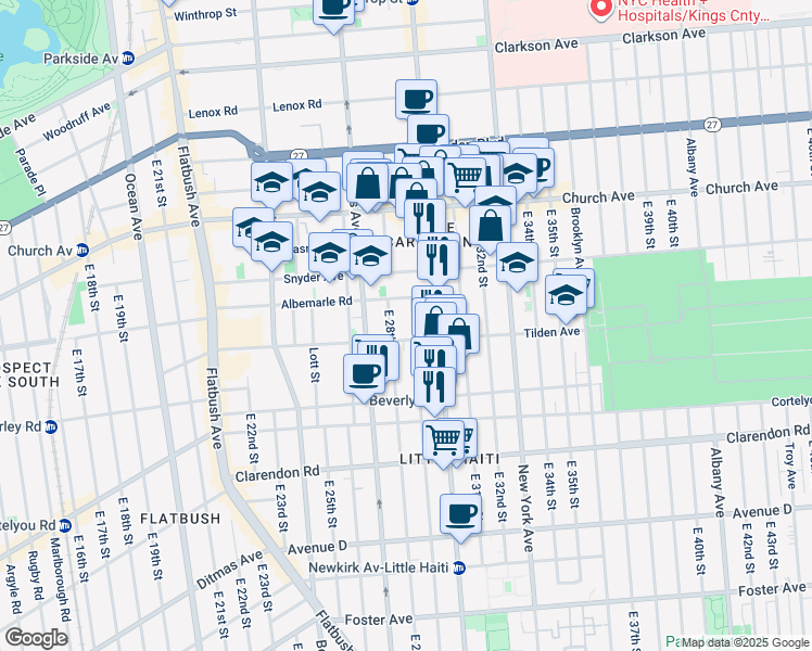 map of restaurants, bars, coffee shops, grocery stores, and more near in Brooklyn