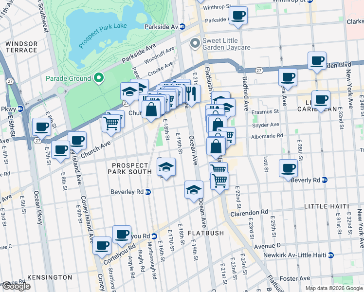 map of restaurants, bars, coffee shops, grocery stores, and more near in Brooklyn
