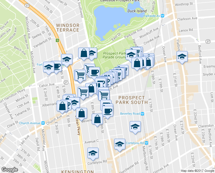 map of restaurants, bars, coffee shops, grocery stores, and more near in Brooklyn