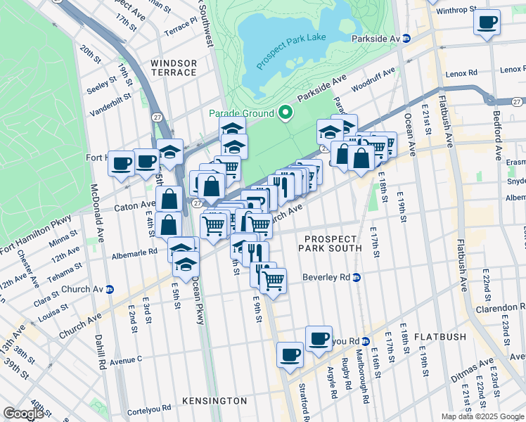 map of restaurants, bars, coffee shops, grocery stores, and more near in Brooklyn