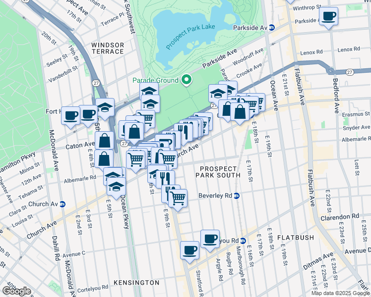 map of restaurants, bars, coffee shops, grocery stores, and more near in Brooklyn