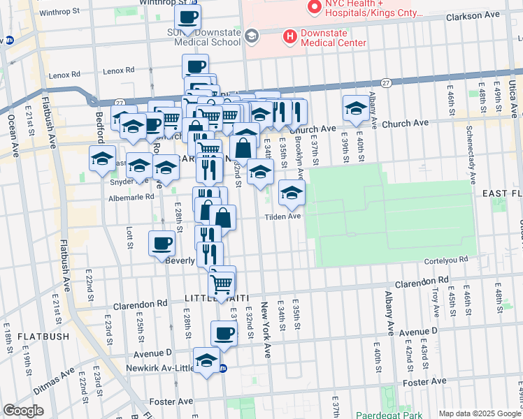 map of restaurants, bars, coffee shops, grocery stores, and more near in Brooklyn