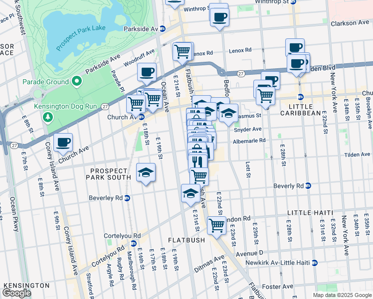map of restaurants, bars, coffee shops, grocery stores, and more near in Brooklyn