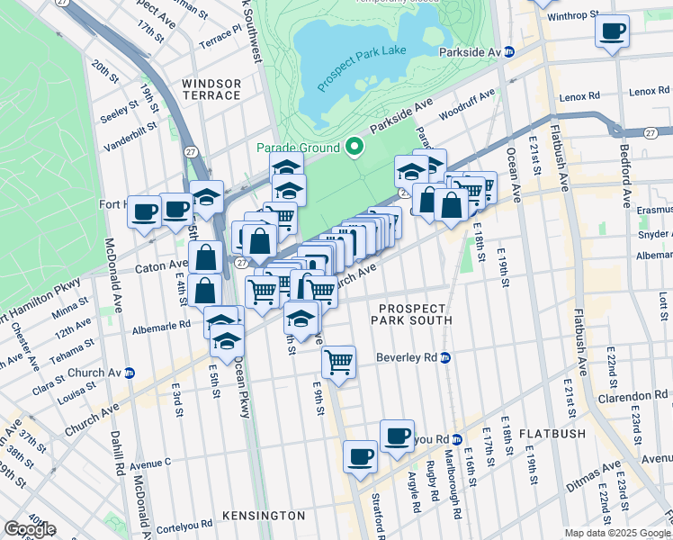 map of restaurants, bars, coffee shops, grocery stores, and more near in Brooklyn
