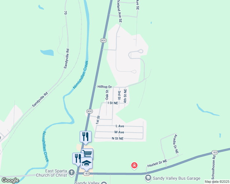 map of restaurants, bars, coffee shops, grocery stores, and more near 11593 2nd Street in Magnolia