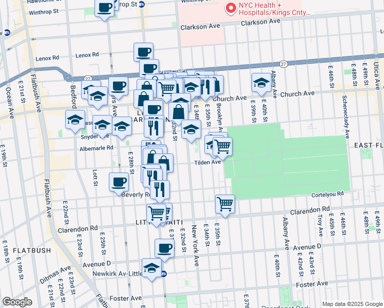 map of restaurants, bars, coffee shops, grocery stores, and more near in Brooklyn