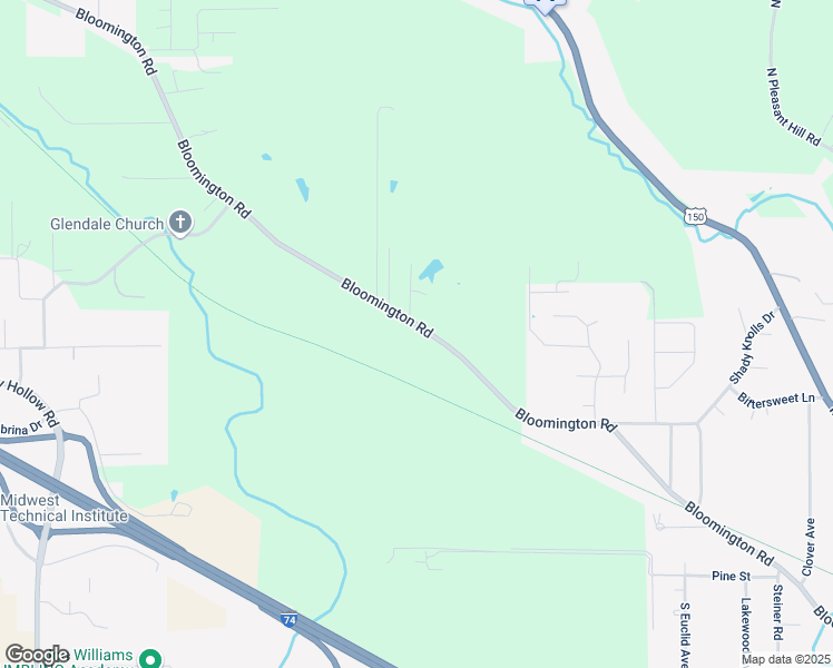 map of restaurants, bars, coffee shops, grocery stores, and more near 2700 Bloomington Road in East Peoria