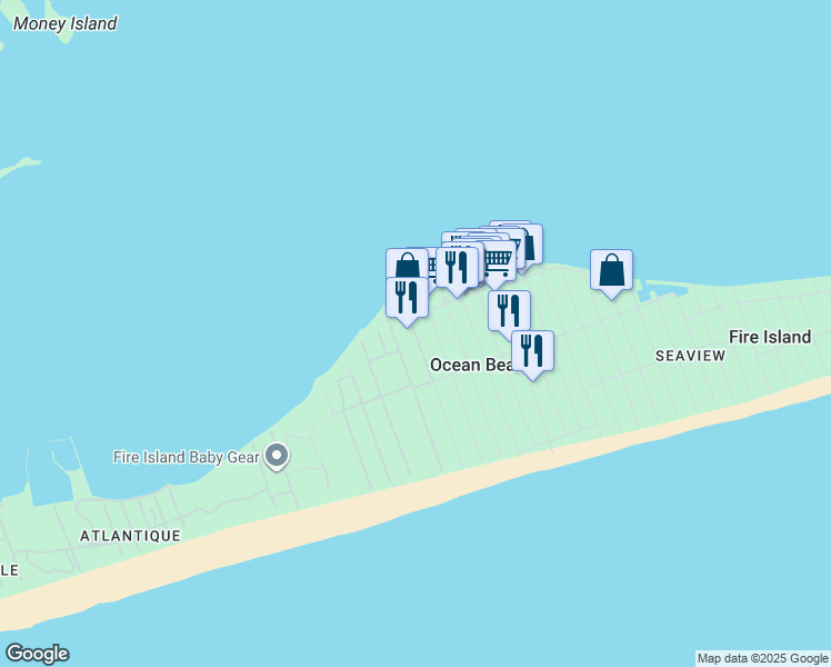 map of restaurants, bars, coffee shops, grocery stores, and more near 300 Wilmot Road in Ocean Beach