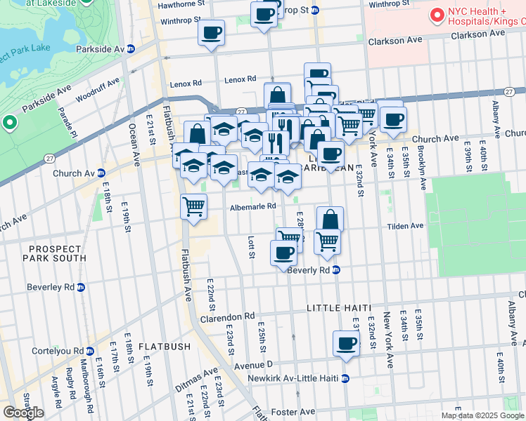 map of restaurants, bars, coffee shops, grocery stores, and more near in Brooklyn