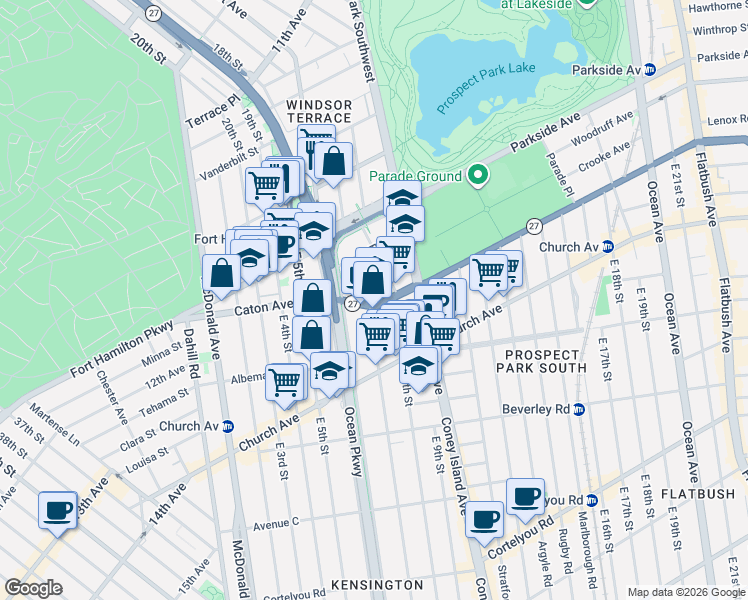map of restaurants, bars, coffee shops, grocery stores, and more near in Brooklyn