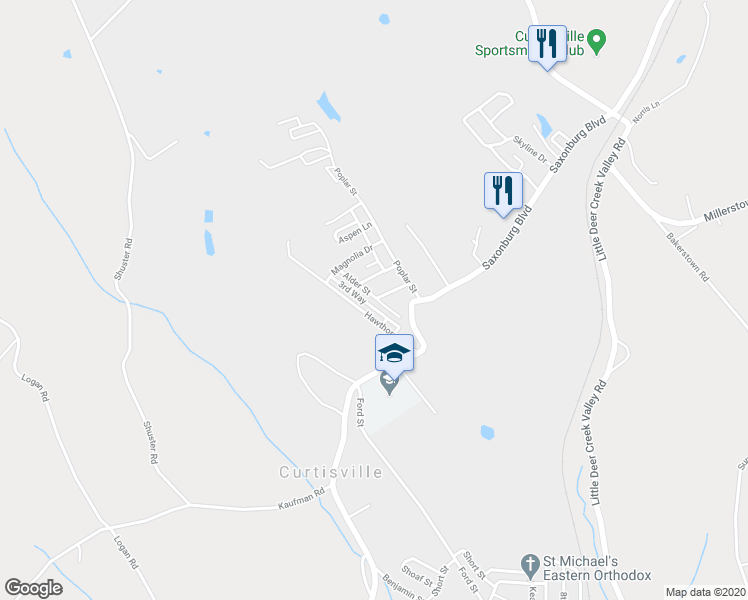 map of restaurants, bars, coffee shops, grocery stores, and more near 430 Alder Street in Tarentum