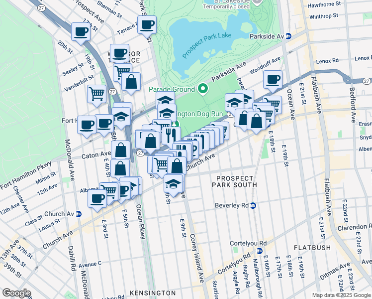 map of restaurants, bars, coffee shops, grocery stores, and more near in Brooklyn