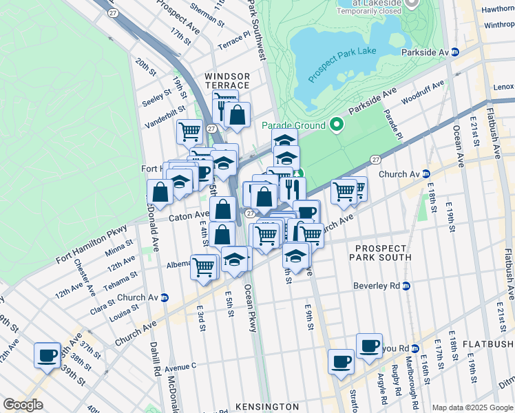 map of restaurants, bars, coffee shops, grocery stores, and more near in Brooklyn