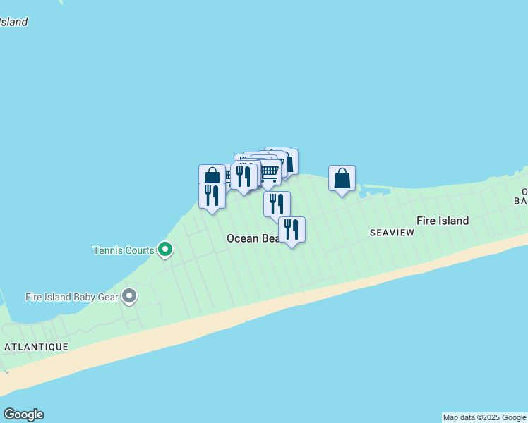 map of restaurants, bars, coffee shops, grocery stores, and more near 486 Bayberry Walk in Ocean Beach