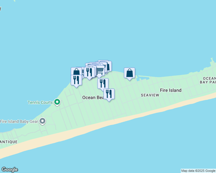 map of restaurants, bars, coffee shops, grocery stores, and more near 917 Evergreen Walk in Ocean Beach