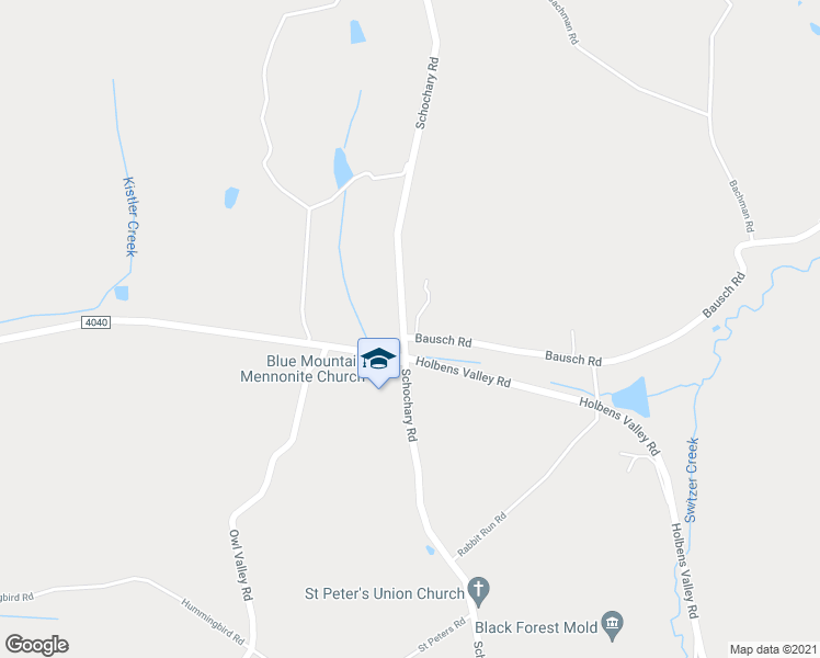 map of restaurants, bars, coffee shops, grocery stores, and more near 8149 Bausch Road in New Tripoli