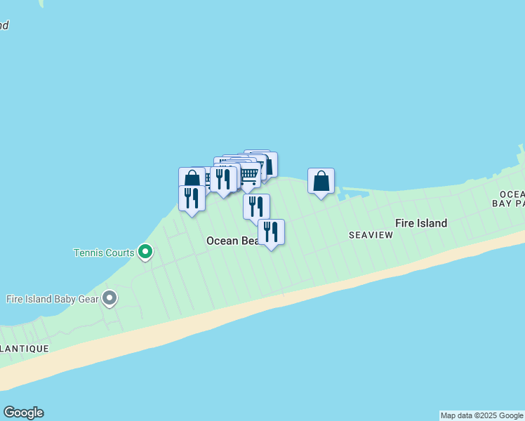 map of restaurants, bars, coffee shops, grocery stores, and more near 917 Evergreen Walk in Ocean Beach