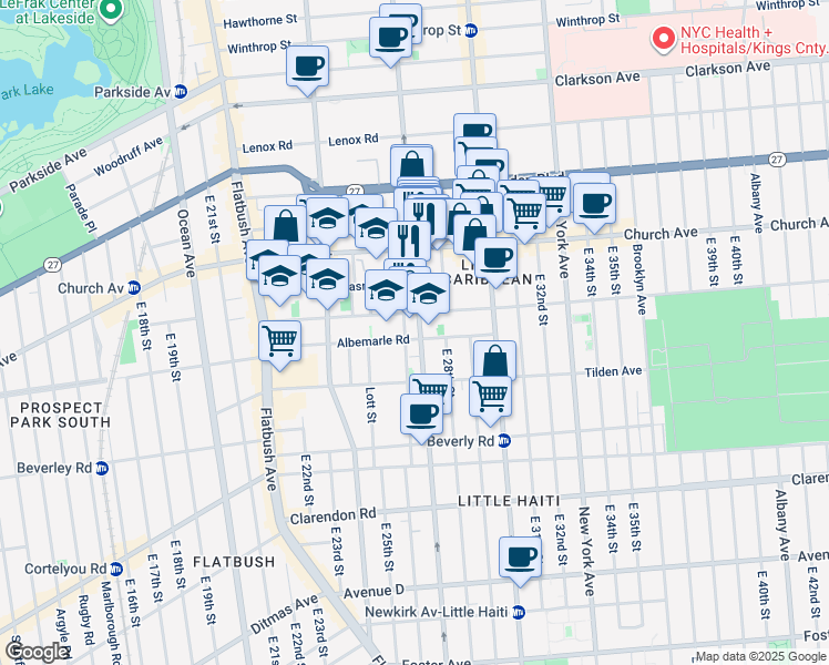 map of restaurants, bars, coffee shops, grocery stores, and more near in Brooklyn