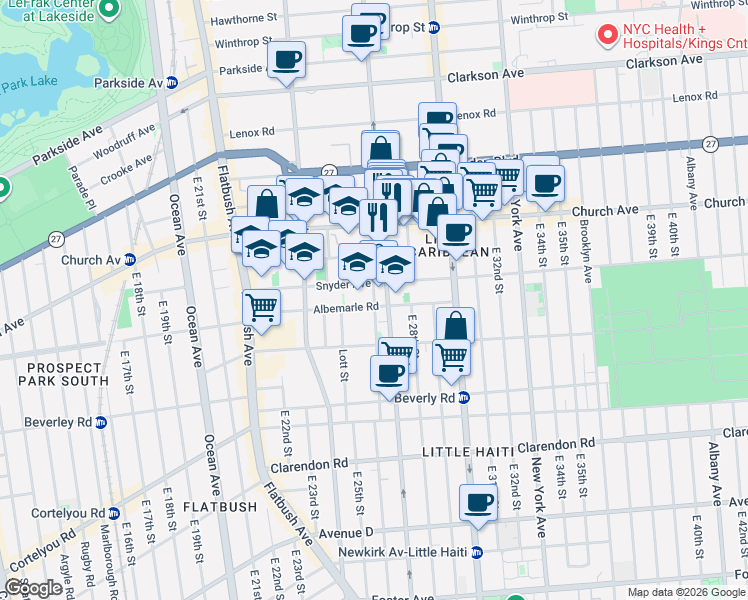 map of restaurants, bars, coffee shops, grocery stores, and more near in Brooklyn