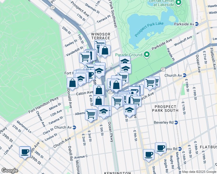 map of restaurants, bars, coffee shops, grocery stores, and more near in Brooklyn