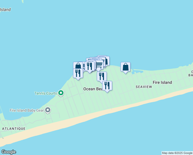 map of restaurants, bars, coffee shops, grocery stores, and more near 486 Bayberry Walk in Ocean Beach