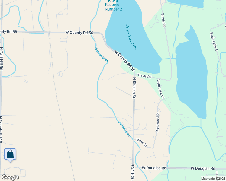 map of restaurants, bars, coffee shops, grocery stores, and more near 4303 County Road 17 in Fort Collins