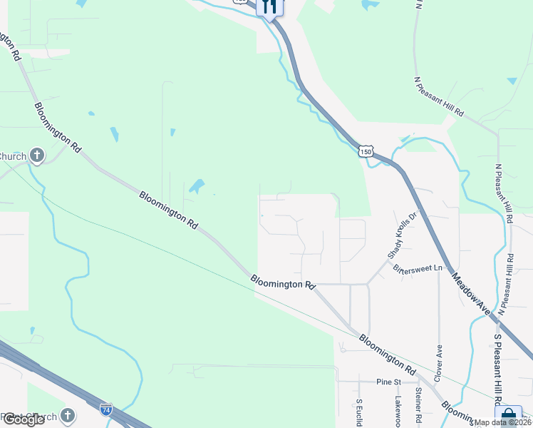 map of restaurants, bars, coffee shops, grocery stores, and more near 82-84 Harrington Lane in East Peoria