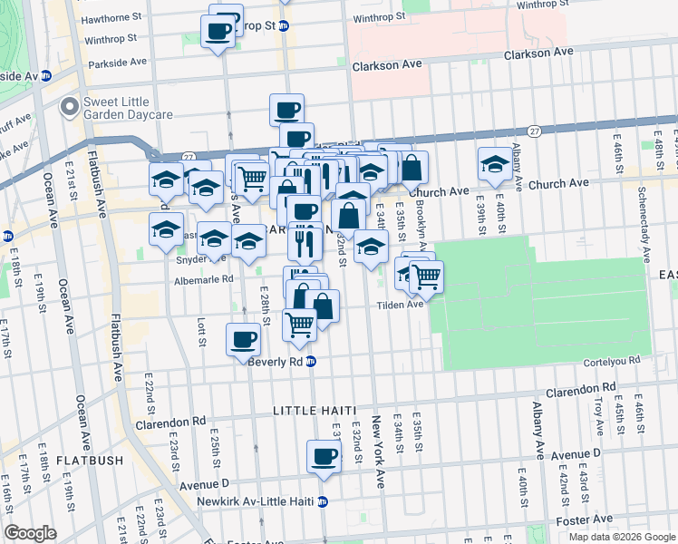 map of restaurants, bars, coffee shops, grocery stores, and more near in Brooklyn