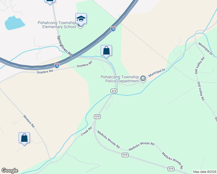 map of restaurants, bars, coffee shops, grocery stores, and more near 163 County Road 519 in Phillipsburg