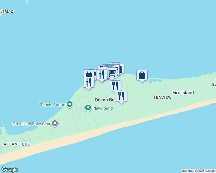 map of restaurants, bars, coffee shops, grocery stores, and more near 486 Bayberry Walk in Ocean Beach