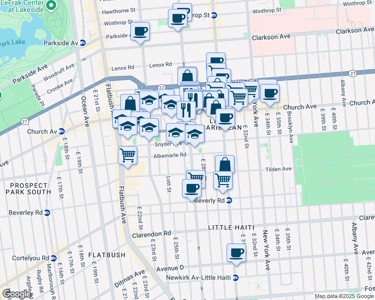 map of restaurants, bars, coffee shops, grocery stores, and more near in Brooklyn
